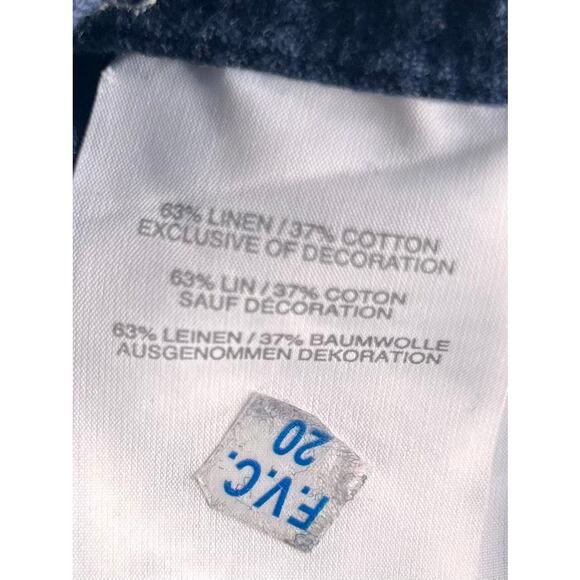 J. Crew Women's Red Embroidered Floral Beach Cover-Up Tunic Dress Blue Small - Picture 9 of 11